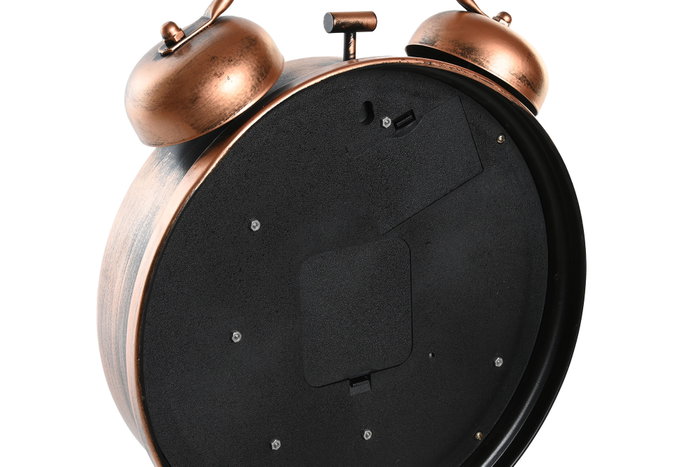 DKD Home Decor Reloj de sobremesa de hierro cobrizo