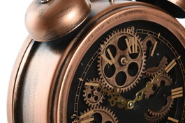 DKD Home Decor Reloj de sobremesa de hierro cobrizo