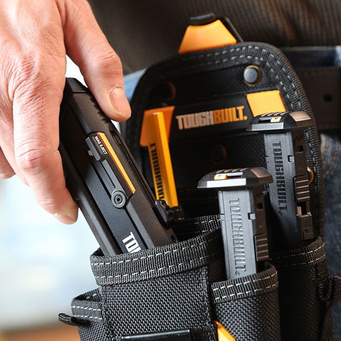 Toughbuilt Cúter Recargable TB-H4S2-03 con 5+5 Hojas, Cuchilla Multiuso y Gancho