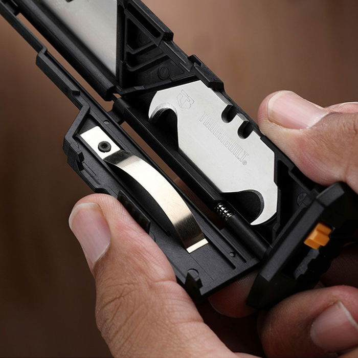 Toughbuilt Cúter Recargable TB-H4S2-03 con 5+5 Hojas, Cuchilla Multiuso y Gancho