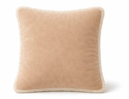 DKD Home Decor Cojín Franela Borreguito Beige 45x45 cm