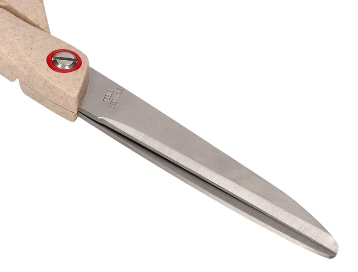 Liderpapel Tijera de Oficina Acero Inoxidable Mango Eco Fibra de Trigo 8' 21,5 cm en Blíster