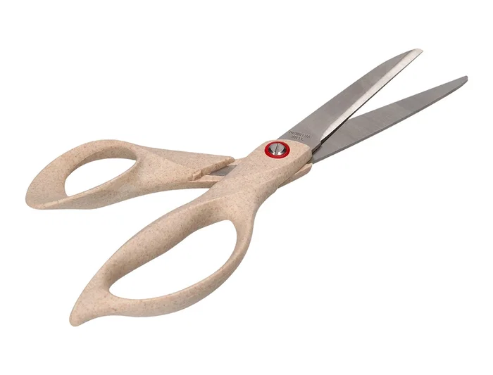 Liderpapel Tijera de Oficina Acero Inoxidable Mango Eco Fibra de Trigo 8' 21,5 cm en Blíster