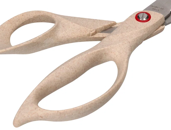 Liderpapel Tijera de Oficina Acero Inoxidable Mango Eco Fibra de Trigo 8' 21,5 cm en Blíster