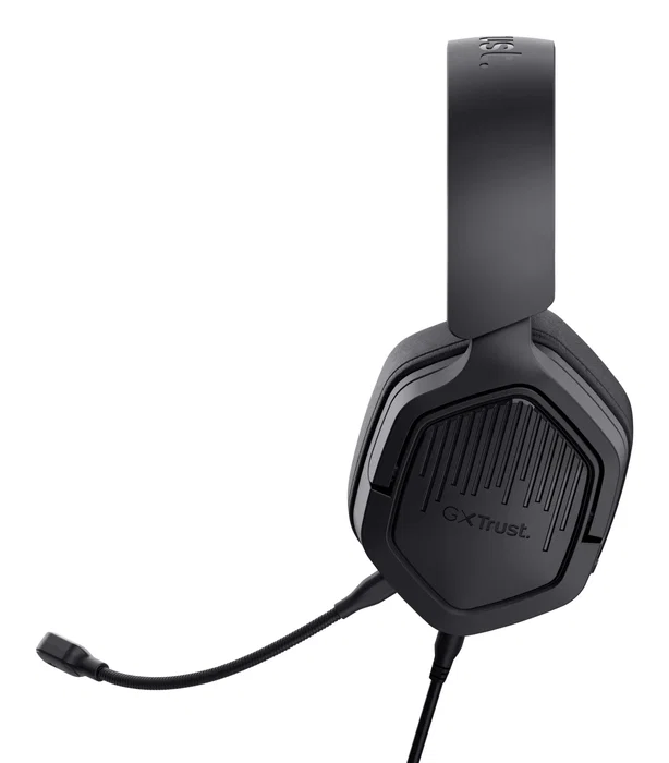 Trust GXT 492 Carus - Auriculares Gaming Diadema con Micrófono Boom Extraíble - Cable 3.5 mm, 50 mm, Circumaural Negro para PC, PlayStation, Xbox, Switch