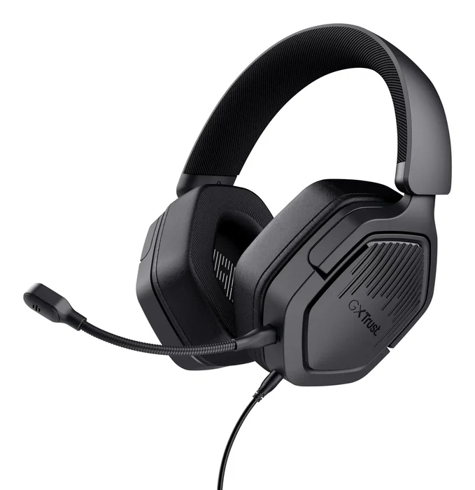 Trust GXT 492 Carus - Auriculares Gaming Diadema con Micrófono Boom Extraíble - Cable 3.5 mm, 50 mm, Circumaural Negro para PC, PlayStation, Xbox, Switch