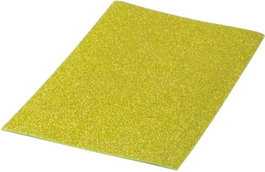 PRYSE Goma EVA con Purpurina Biodegradable Oro 40x60 cm (Pack de 10)