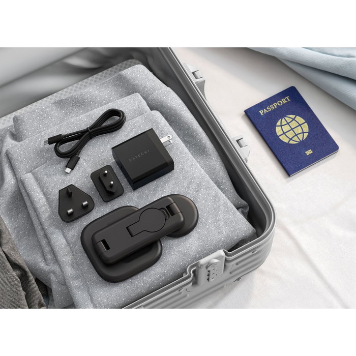 Satechi 3-in-1 Foldable Qi2 Charging Stand V2 Black Satechi 3-in-1 Foldable Qi2 Charging Stand V2 Black