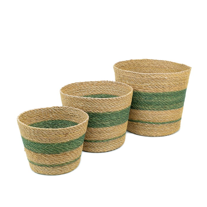 Inde Cesta Cónica Seagrass 30 cm (24 Unidades)
