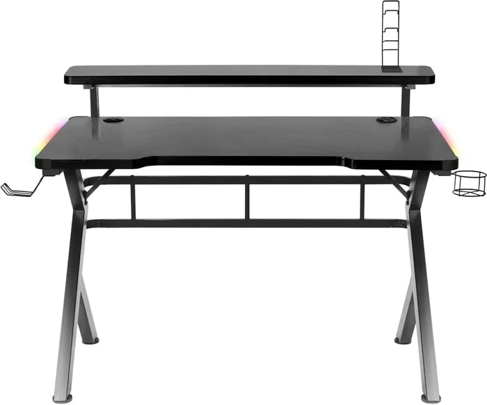 Mesa de Escritorio Gaming Huzaro HZ-Hero 5.0 RGB Negro Acero Fibra de carbono 116 x 69,5 x 59 cm Mesa de Escritorio Gaming Huzaro HZ-Hero 5.0 RGB Negro Acero Fibra de carbono 116 x 69,5 x 59 cm