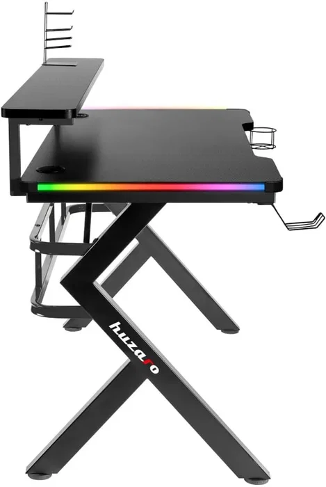 Mesa de Escritorio Gaming Huzaro HZ-Hero 5.0 RGB Negro Acero Fibra de carbono 116 x 69,5 x 59 cm Mesa de Escritorio Gaming Huzaro HZ-Hero 5.0 RGB Negro Acero Fibra de carbono 116 x 69,5 x 59 cm