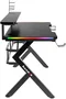 Mesa de Escritorio Gaming Huzaro HZ-Hero 5.0 RGB Negro Acero Fibra de carbono 116 x 69,5 x 59 cm