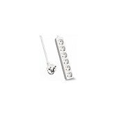 Helos CLASSIC Regleta de enchufes 6 salidas, 3 m, Blanco