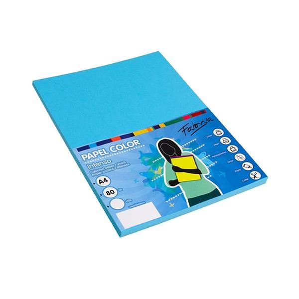 FABRISA Paquete de Papel A4 Azul Turquesa 80g (100 Hojas)
