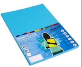 FABRISA Paquete de Papel A4 Azul Turquesa 80g (100 Hojas)