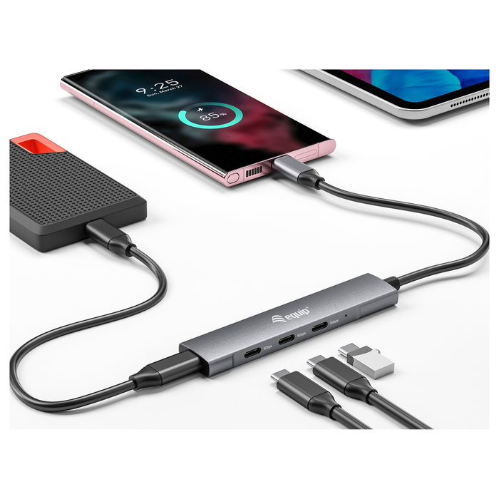 Equip Hub USB-C 128963 con 4 puertos USB 3.2 Gen 1 Equip Hub USB-C 128963 con 4 puertos USB 3.2 Gen 1