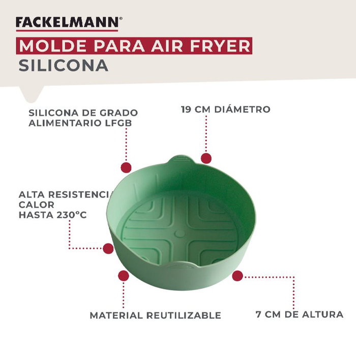 FACKELMANN Molde de Silicona Redondo para Airfryer