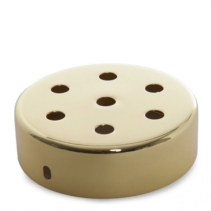 Rosetón Metálico Dorado Ø 100mm con 7 Agujeros Rosetón Metálico Dorado Ø 100mm con 7 Agujeros