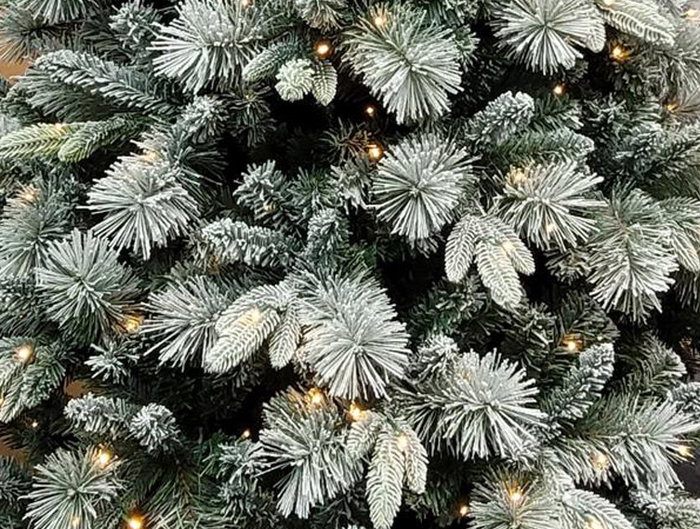DKD Home Decor Árbol de Navidad LED Nevado 150 cm