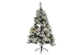 DKD Home Decor Árbol de Navidad LED Nevado 150 cm