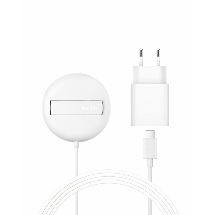 Belkin Base Carga Inalámbrica Qi2 15W con Cable y Cargador Blanco