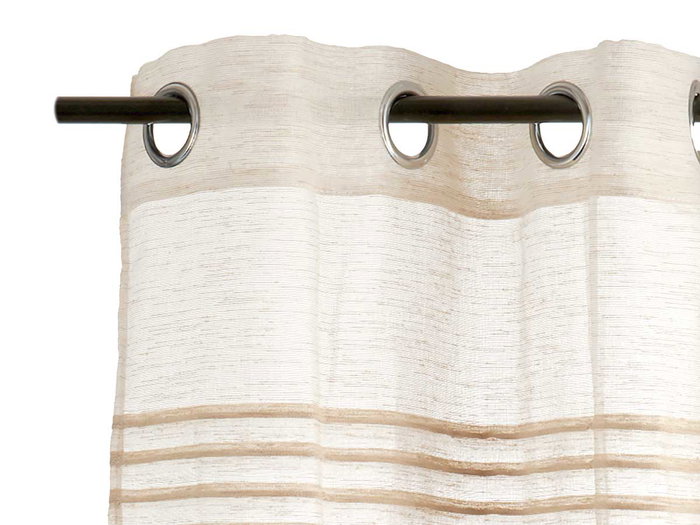 Giftdecor Cortina Rayas Plegadas Beige 140 x 260 cm (Set de 6)