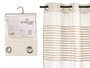 Giftdecor Cortina Rayas Plegadas Beige 140 x 260 cm (Set de 6)
