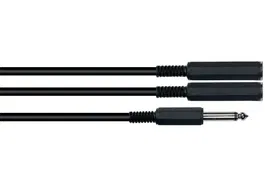 YELLOWCAB Adaptador De 2 Entradas De 1/4" Hembra A 1/4" Mono Macho