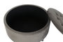 DKD Home Decor Puf Descalzadora con Tapa Gris y Plateado