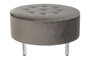 DKD Home Decor Puf Descalzadora con Tapa Gris y Plateado