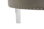 DKD Home Decor Puf Descalzadora con Tapa Gris y Plateado