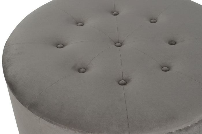 DKD Home Decor Puf Descalzadora con Tapa Gris y Plateado DKD Home Decor Puf Descalzadora con Tapa Gris y Plateado