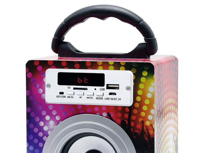 Altavoz Bluetooth Arte Regal Negro 13.5 x 21.5 x 9.7 cm con Bluetooth 5.0 y Batería Incluida (Set de 6) Altavoz Bluetooth Arte Regal Negro 13.5 x 21.5 x 9.7 cm con Bluetooth 5.0 y Batería Incluida (Set de 6)