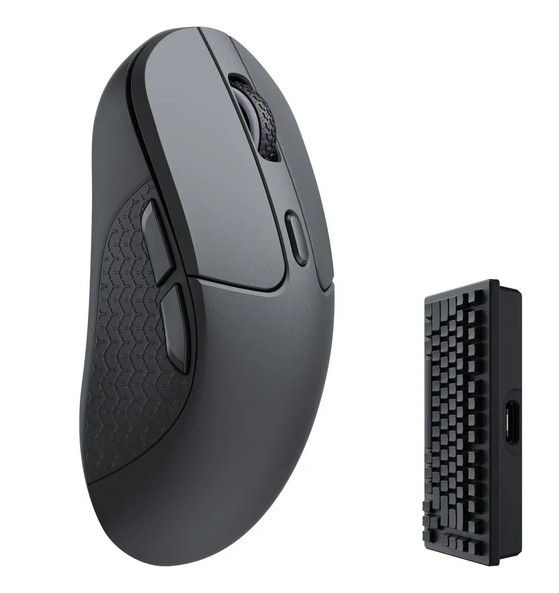 Keychron M3-A4 Ratón Gaming Inalámbrico Negro PixArt 3395 26000 DPI 4K
