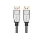 Lanberg CA-DPDP-20CU-0018-BK Cable DisplayPort 1.4 1.8m 8K 7680x4320 240Hz Macho-Macho Negro y Plata