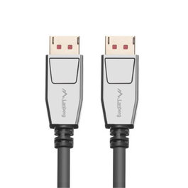 Lanberg CA-DPDP-20CU-0018-BK Cable DisplayPort 1.4 1.8m 8K 7680x4320 240Hz Macho-Macho Negro y Plata