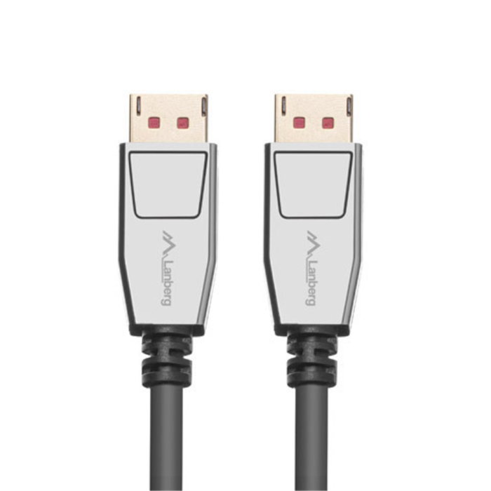 Lanberg CA-DPDP-20CU-0018-BK Cable DisplayPort 1.4 1.8m 8K 7680x4320 240Hz Macho-Macho Negro y Plata Lanberg CA-DPDP-20CU-0018-BK Cable DisplayPort 1.4 1.8m 8K 7680x4320 240Hz Macho-Macho Negro y Plata