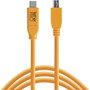 Tether USB-C a 2.0 Micro-B 5-Pin 4,60m naranja
