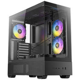 ANTEC CX705 Torre PC Midi Negra, Fuente Fondo, 2 Ventiladores 120mm Laterales ARGB, Compatible Discos 3.5/2.5", Ref CX705