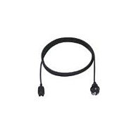 Bachmann 372.184 Cable de Alimentación H05RR-F 3G1,0mm² Negro, 2 m, 250 V, 10 A, Conector Macho-Hembra Derecho