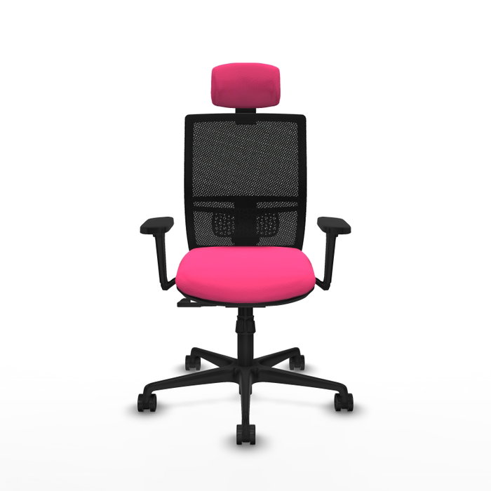 PIQUERAS Y CRESPO Silla de oficina Yunquera Rosa y Negro