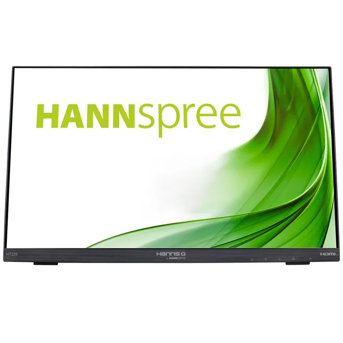 Hannspree Monitor HT225HPB - Pantalla Táctil 21.5" (54.6 cm) Full HD IPS 1920x1080, LED, 7ms, HDMI, DisplayPort, VGA, Multimedia, Negro