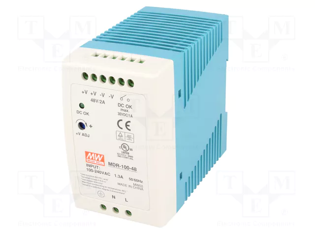 MEAN WELL MDR-100-48 Alimentador de impulso 96W 48VDC 2A