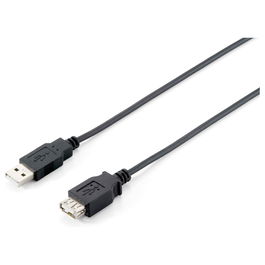 EQUIP 128851 Cable Extensión USB 2.0 Macho a Hembra 3m 480Mbps Negro