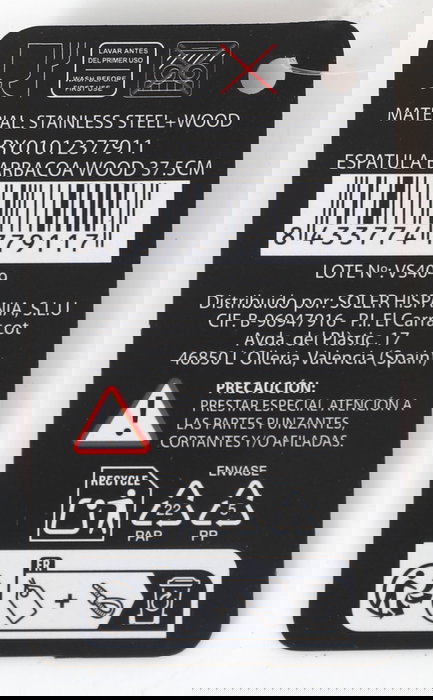 Algon Bbq Espatula Barbacoa Wood 37.5 cm (12 Unidades)