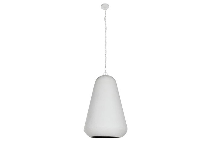 DKD Home Decor Lámpara de Techo de Hierro Patinado Blanco y Dorado