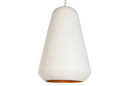 DKD Home Decor Lámpara de Techo de Hierro Patinado Blanco y Dorado