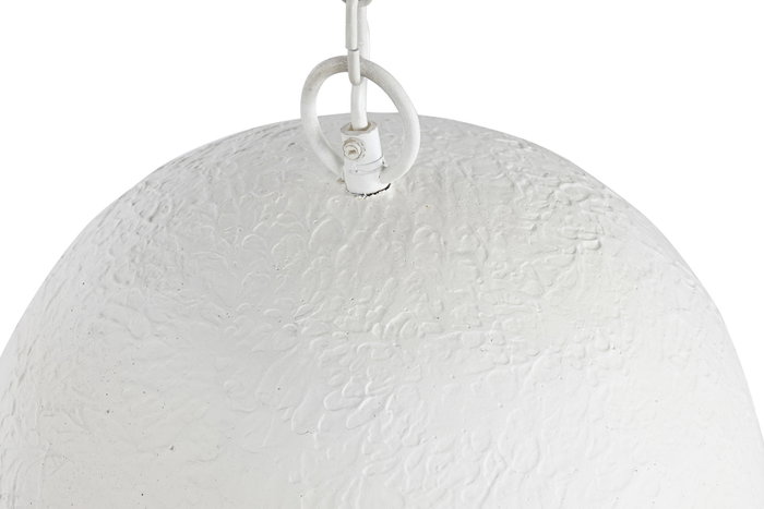 DKD Home Decor Lámpara de Techo de Hierro Patinado Blanco y Dorado
