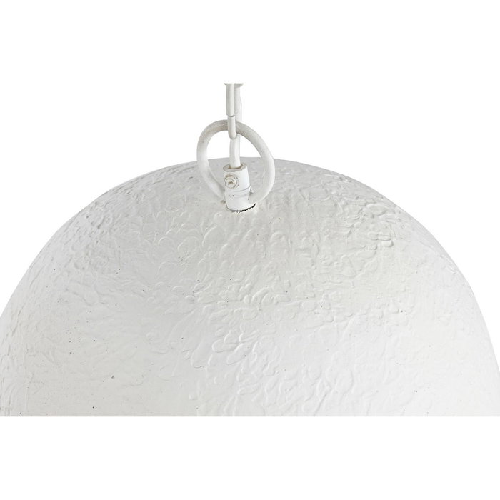 DKD Home Decor Lámpara de Techo de Hierro Patinado Blanco y Dorado