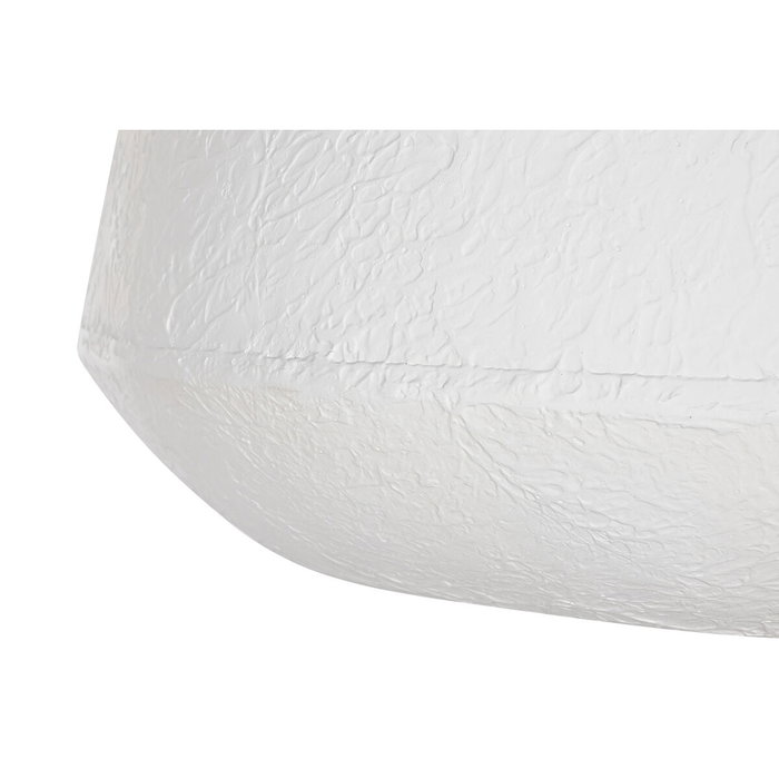 DKD Home Decor Lámpara de Techo de Hierro Patinado Blanco y Dorado